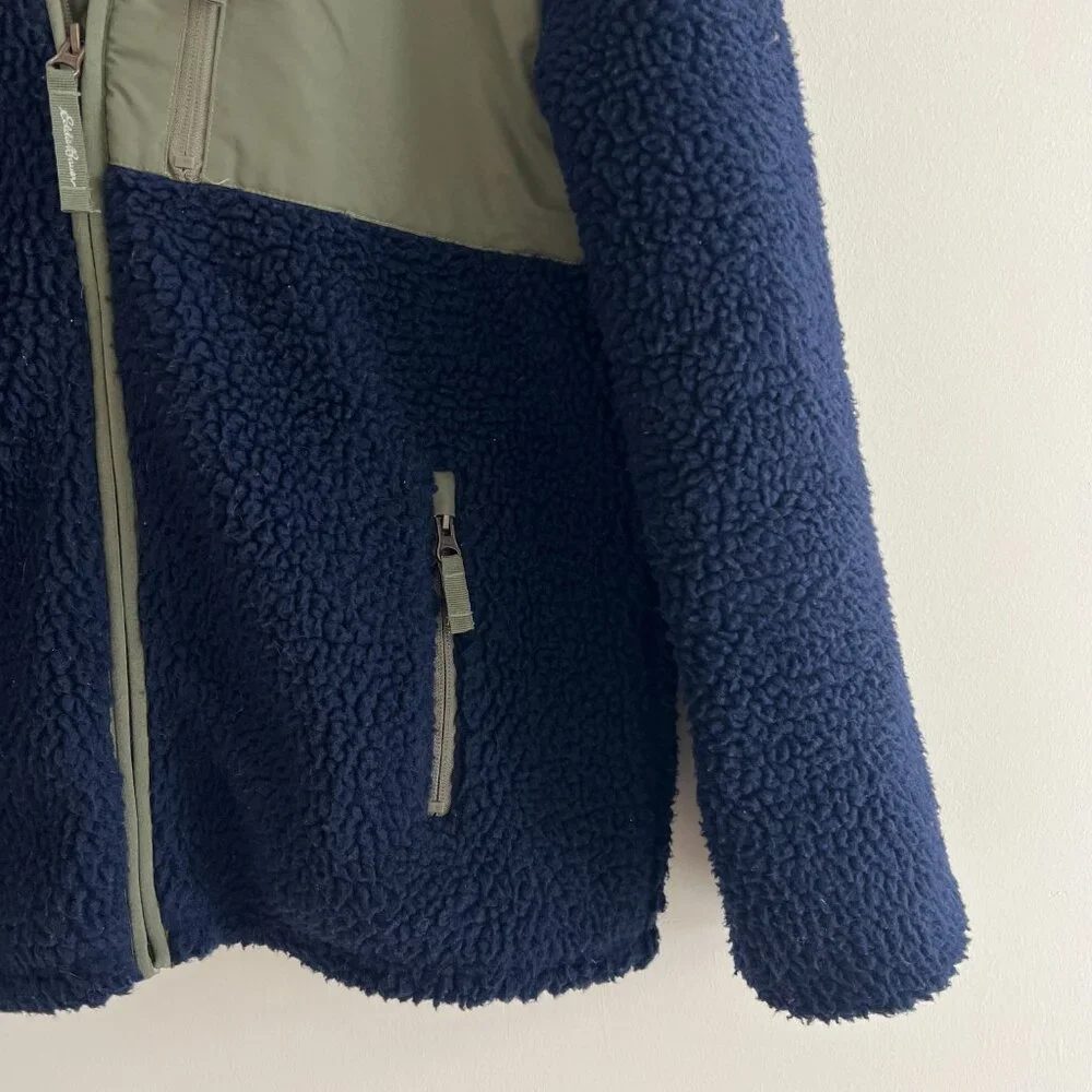 Eddie Bauer Sherpa Fleece Jacket Youth L‎ 14 Outdoor Hiking Gorpcore Cozy Kids